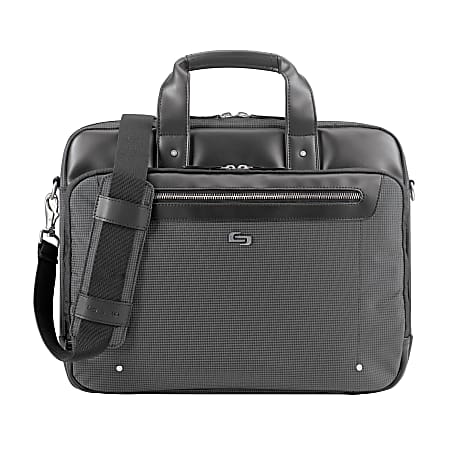 Solo New York Park Briefcase With 15.6" Laptop Pocket, Black