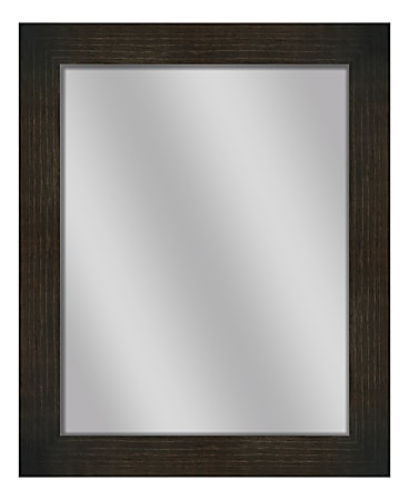PTM Images Framed Mirror, Box, 18"H x 14"W, Natural Black