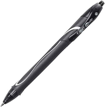 BIC Gelocity Quick Dry Retractable Gel Pen, Medium Point (0.7 mm), Black,  4-Count 