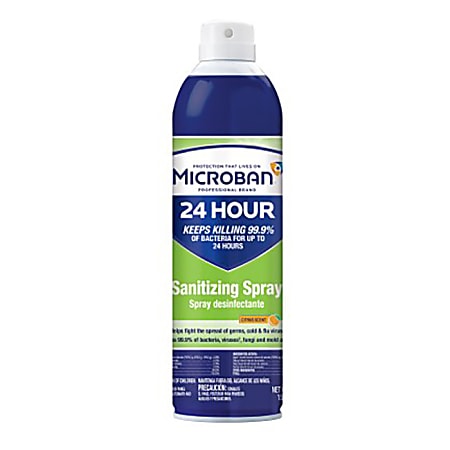 Microban® 24 Professional Sanitizing and Disinfecting Spray, 15 oz