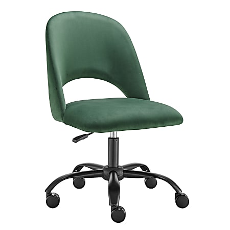 Velvet green office chair outlet