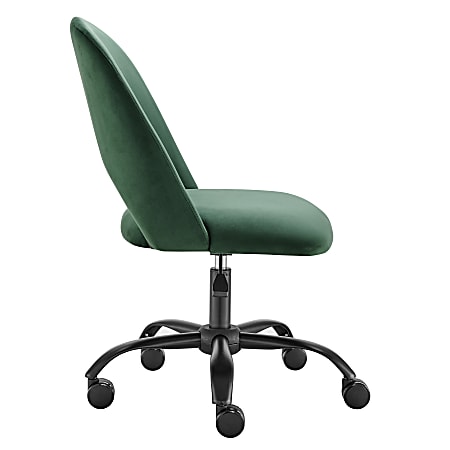 Green velvet store chair office