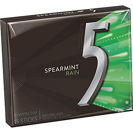Wrigley's Rain&reg; 5&reg; SugarFree Gum, 15 Sticks, 0.095 Oz