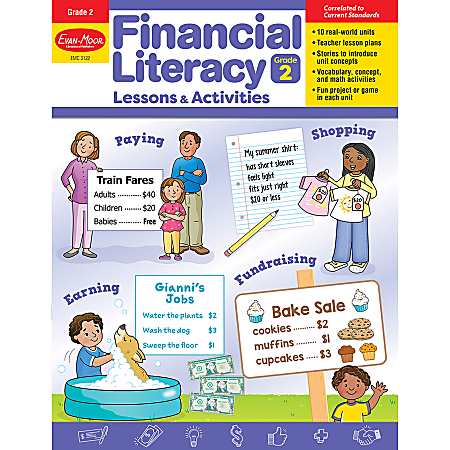 Evan-Moor Financial Literacy Lessons & Activities, Grade 2