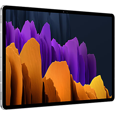 Samsung Galaxy Tab S7+ SM-T970 Tablet - 12.4" WQXGA+ - 6 GB RAM - 128 GB Storage - Android 10 - Mystic Silver - Qualcomm Snapdragon 865 Plus SoC Octa-core (8 Core) 3.09 GHz