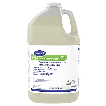 Diversey Suma GTS1 Drain Maintain, 1 Gallon, Pack Of 4 Jugs