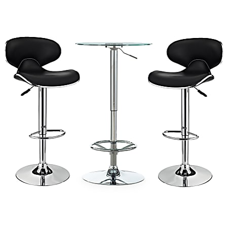 Powell Josiah 3-Piece Pub Table Set, Black