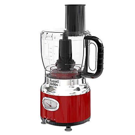 Russell Hobbs Retro Style 8-Cup Food Processor, 17-1/2”H, Red