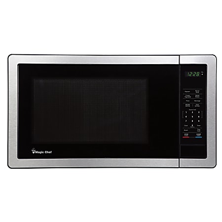 Magic Chef 1,000W Digital Touch Countertop Microwave, 1.1 Cu. Ft., Silver