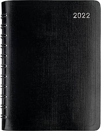 Office Depot® Brand Daily Planner, 4" x 6", Black, January To December 2022, OD711200
