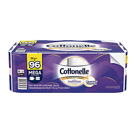 Cottonelle® Ultra Comfort Care™ 2-Ply Mega Toilet Paper, 284 Sheets Per Roll, Pack Of 24 Rolls