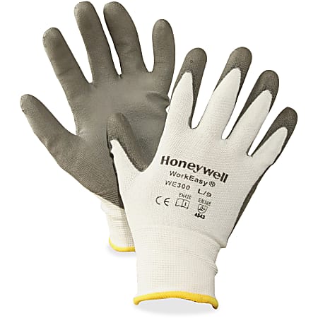 NORTH Workeasy Dyneema Cut Resist Gloves - Polyurethane Coating - Large Size - High Performance Polyethylene (HPPE) Liner - WE300L
