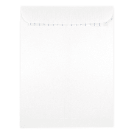 JAM Paper® Open-End Envelopes, 9" x 12", Peel & Seal Closure, White, Pack Of 50 Envelopes