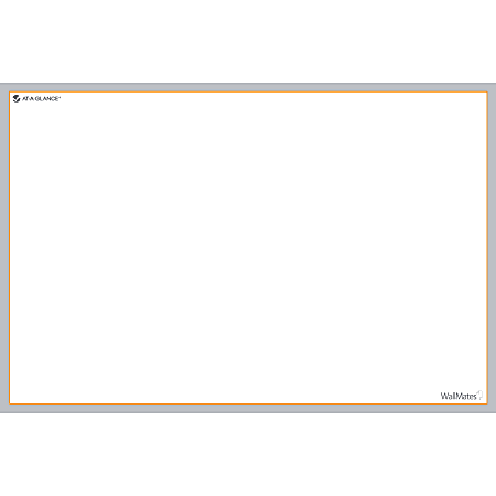 AT-A-GLANCE® WallMates™ Self-Adhesive Non-Magnetic Dry-Erase Whiteboard Surface, 24" x 36", White