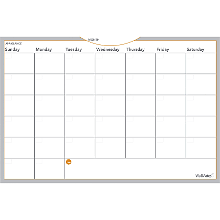 AT-A-GLANCE® WallMates Monthly Dry-Erase Calendar, 24" x 36"