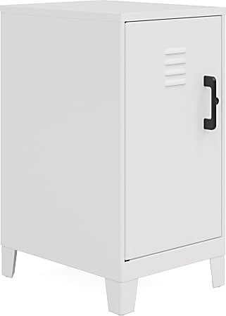 Hirsh SOHO Storage Locker Cabinet, 2-Shelf, 27-1/2”H x 14-1/4”W x 18”D, White