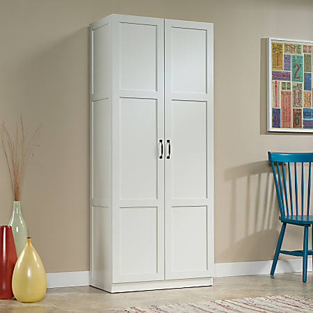 Sauder pantry cheap cabinet white