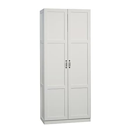 Sauder 71 in. Tall Large Storage Cabinet, Soft White Finish