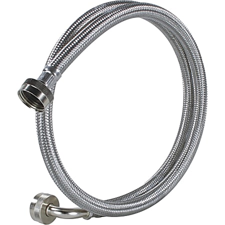 Certified Appliance Accessories 2 pk Braided Stainless Steel Washing Machine Hoses with Elbow - 72" - WM72SSL2PK
