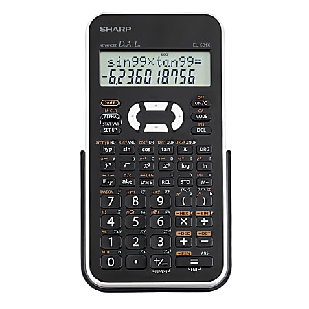 Sharp® EL-531XBWH Scientific Calculator, Black