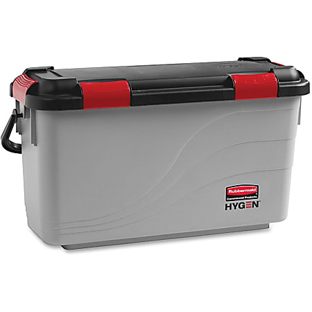 Rubbermaid Commercial Microfiber Pads Charging Bucket - Comfortable Handle, Non-porous, Watertight - 13.5" x 10.5" - Gray - 3 / Carton