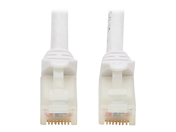 Tripp Lite Safe-IT Cat6a Ethernet Cable Antibacterial Snagless 10G M/M 7ft] - 10 Gbit/s - Gold Plated Contact - CMX - 24 AWG - White