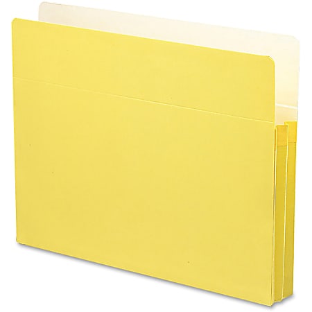 Smead® Color Top-Tab File Pockets, Letter Size, 1 3/4" Expansion, Yellow