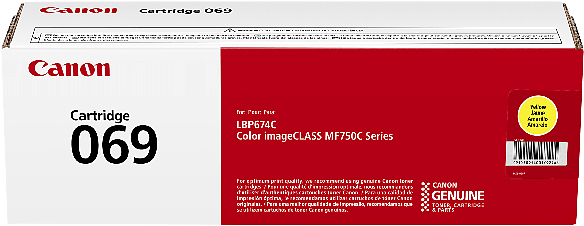 Canon® 69 Yellow Toner Cartridge, 5091C001