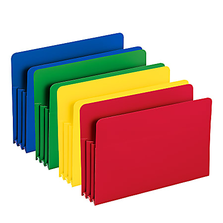 Smead® Poly Expanding File Pockets, Legal Size, 3