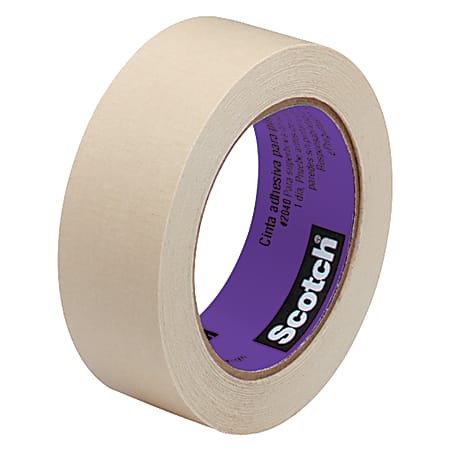3M™ 2040 Masking Tape, 3" Core, 2" x 180', Natural, Pack Of 24