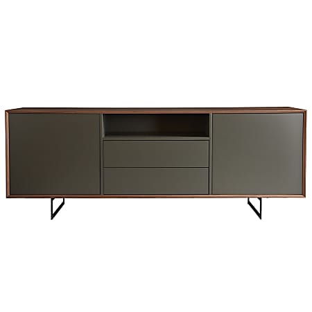 Eurostyle Anderson 79"W Sideboard, Walnut/Dark Gray