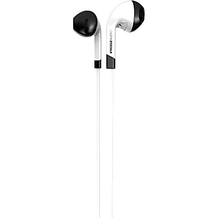 iFrogz InTone Earbuds with Mic - Stereo - Mini-phone - Wired - 32 Ohm - 20 Hz - 20 kHz - Earbud - Binaural - In-ear - 4.10 ft Cable - White
