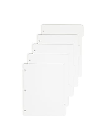 Three-Ring Binder Index Divider, 5-Tab, 11 x 8.5, White, 20 Sets Three-Ring Binder Index Divider, 5-Tab, 11 x 8.5, White, 20 Sets
