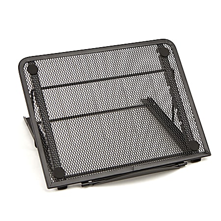 Mind Reader Adjustable Mesh Tablet Stand Organizer, 7.25"H x 9.25"W x 7.5"D, Black, MESHTAB-BLK