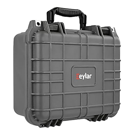 eylar Polypropylene SA00002 Large Waterproof And Shockproof Gear Hard Case With Foam Insert, 8-1/8”H x 15-13/16”W x 20-5/16”D, Gray