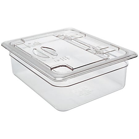 Cambro 1/2 Size Camwear Notched Flip Cover, Clear