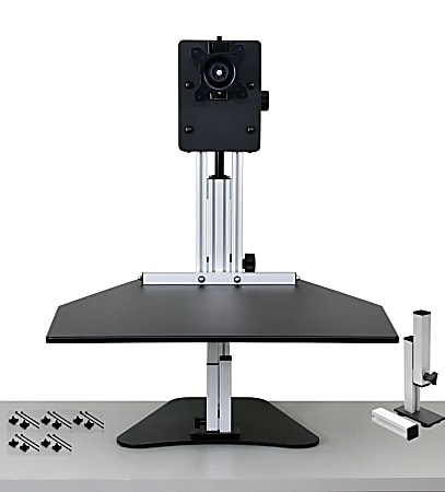 ERGO DESKTOP Kangaroo Pro Standing Desk Bundle, 36”H x 28”W x 24”D, Black