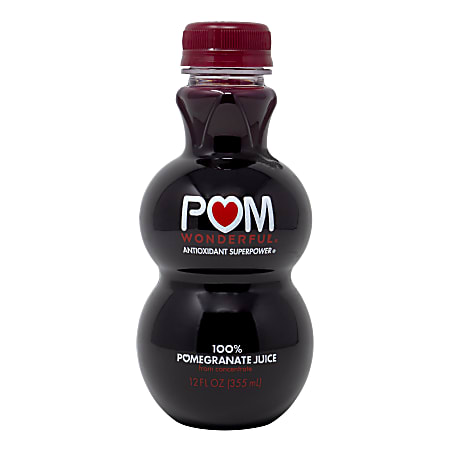 Pom Wonderful 100% Pomegranate Juice, 12 Fl Oz Bottles, Pack Of 6 Bottles