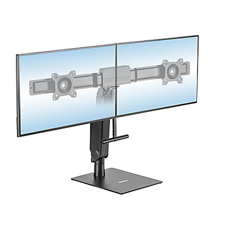 Mount-It! Freestanding Dual Monitor Arm For 17" to 32" Screens With Height Adjustment, Black