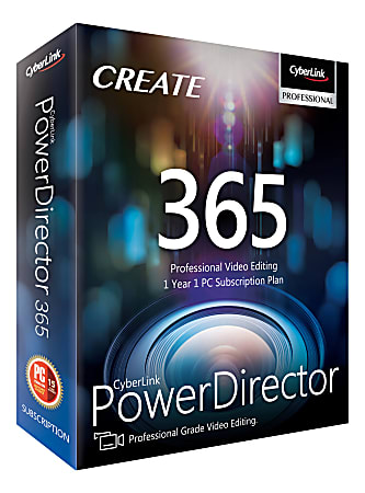 Cyberlink Power Director 365, For 1 Device, 1-Year Subscription