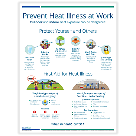 ComplyRight™ Heat-Related Illness Prevention Poster, 18” x 24"