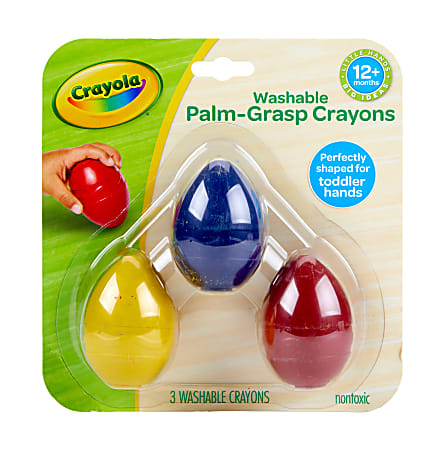 Crayola® Washable Palm Grasp Crayons, Assorted Colors, Pack