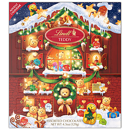 Lindt Holiday Teddy Advent Calendar, 4.5 Oz