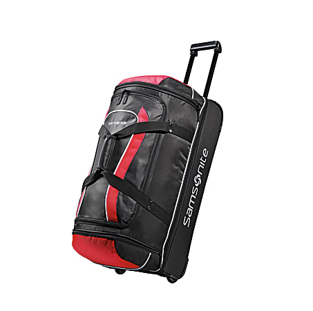 Samsonite® Andante 32" Wheeled Duffel Bag, Black/Red