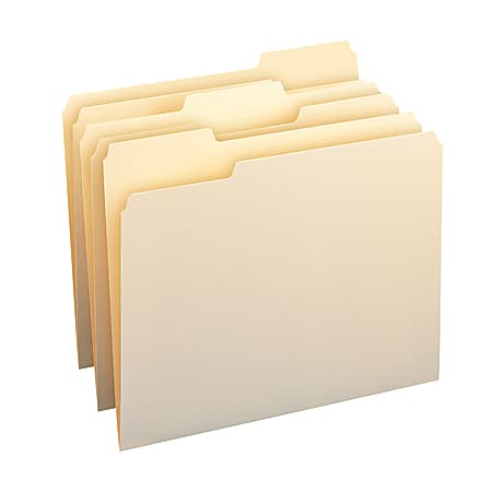 Office Depot® Brand File Folders, 1/3 Cut, Letter