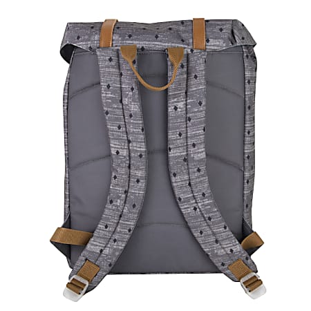 Trailmaker Diamond Print Double Buckle Backpack Gray Office Depot