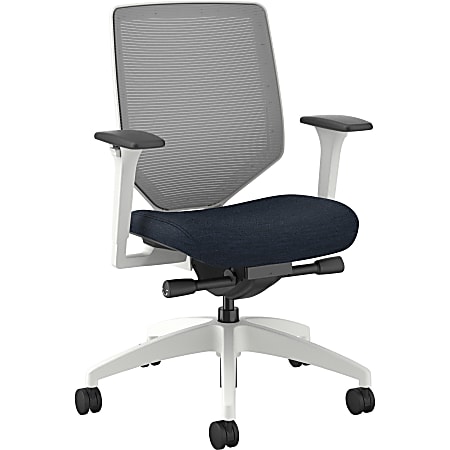 Hon Solve Mid-Back Task Chair, Fog Mesh/Midnight, 1 Each