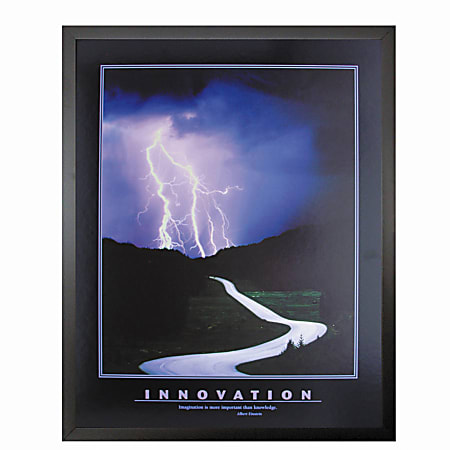 Office Depot® Brand Framed Motivational Art, 30"H x 24"W, Innovation