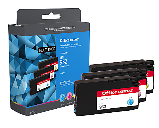 Office Depot® Remanufactured Cyan; Magenta; Yellow High-Yield Ink Cartridge Replacement For HP 952X, Pack Of 3, OD952CMYMN