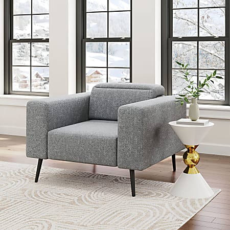 Zuo Modern Milan Armchair Dark GrayBlack Office Depot